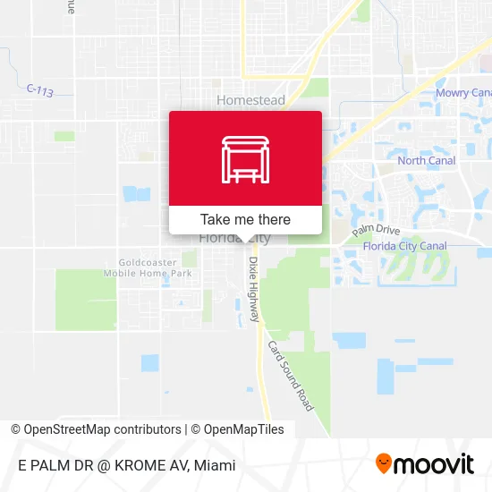 Mapa de E PALM DR @ KROME AV