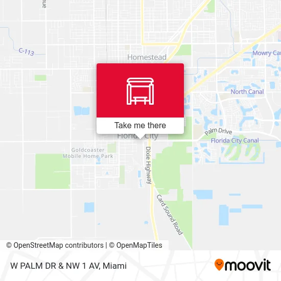 Mapa de W PALM DR & NW 1 AV