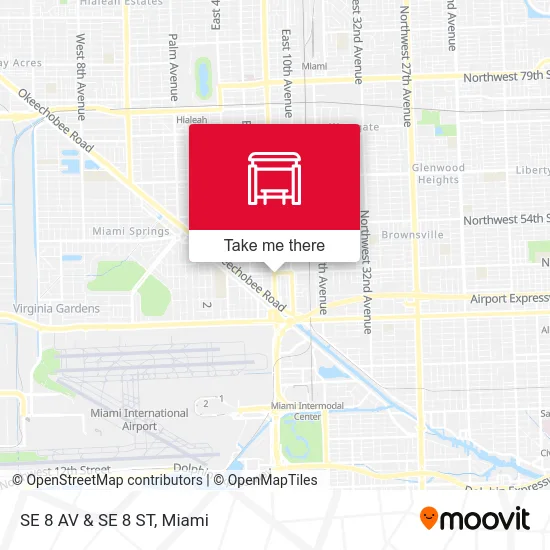 Mapa de SE 8 AV & SE 8 ST