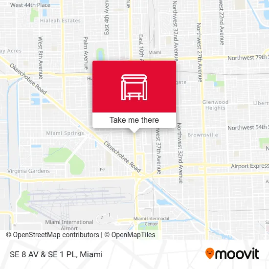 Mapa de SE 8 AV & SE 1 PL