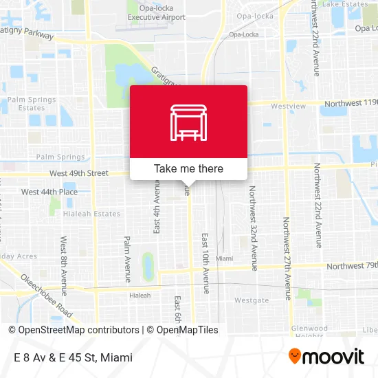 E 8 Av & E 45 St map