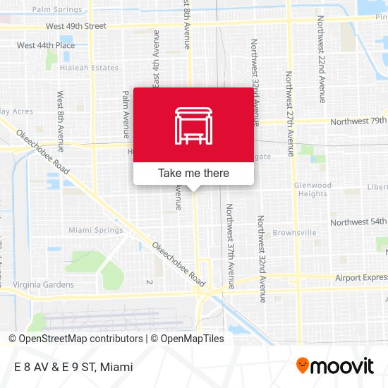 Mapa de E 8 AV & E 9 ST