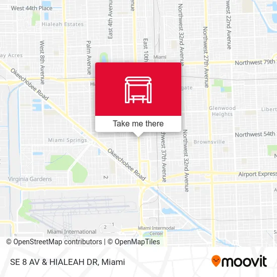 Mapa de SE 8 AV & HIALEAH DR