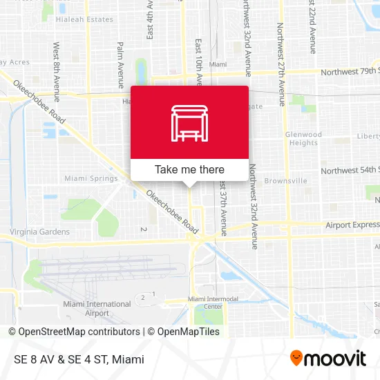 Mapa de SE 8 AV & SE 4 ST