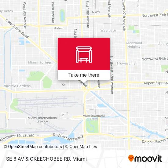 SE 8 AV & OKEECHOBEE RD map