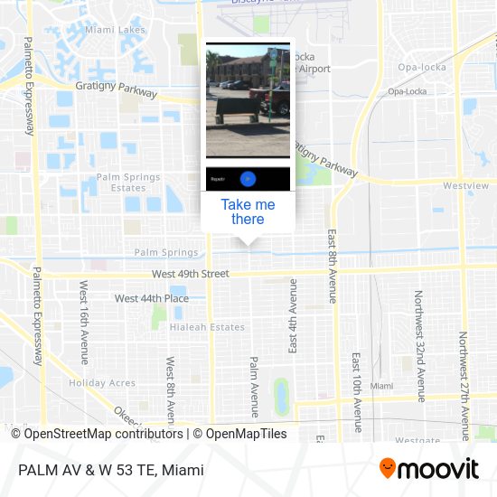 PALM AV & W 53 TE map