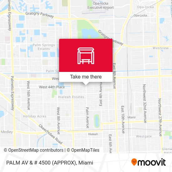 Mapa de PALM AV & # 4500 (APPROX)