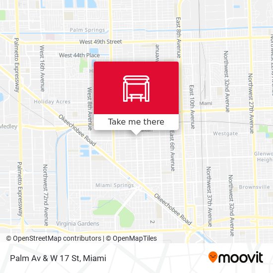 Mapa de Palm Av & W 17 St