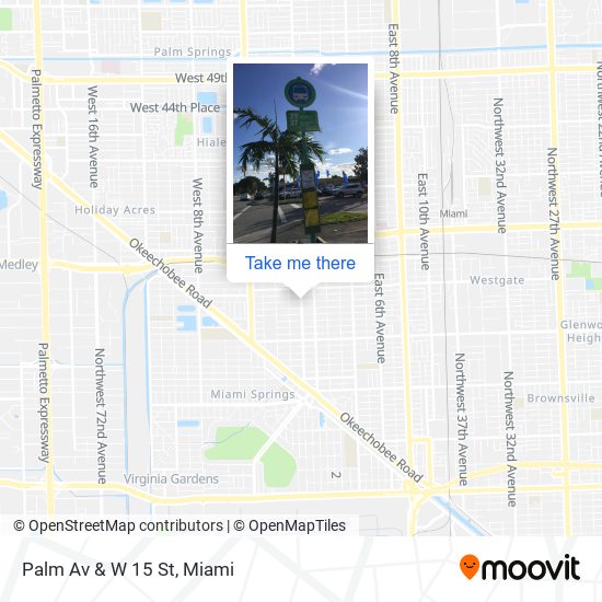 Palm Av & W 15 St map