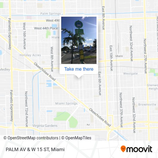 Palm Av & W 15 St map