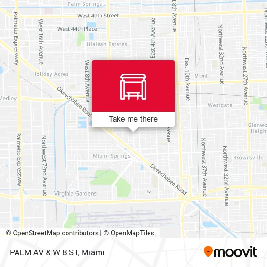 Mapa de PALM AV & W 8 ST
