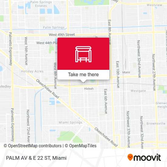 Mapa de PALM AV & E 22 ST