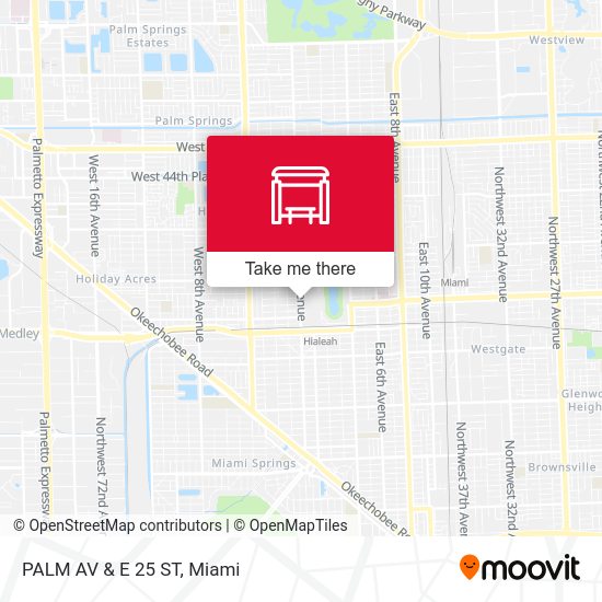 Mapa de Palm Av & E 25 St