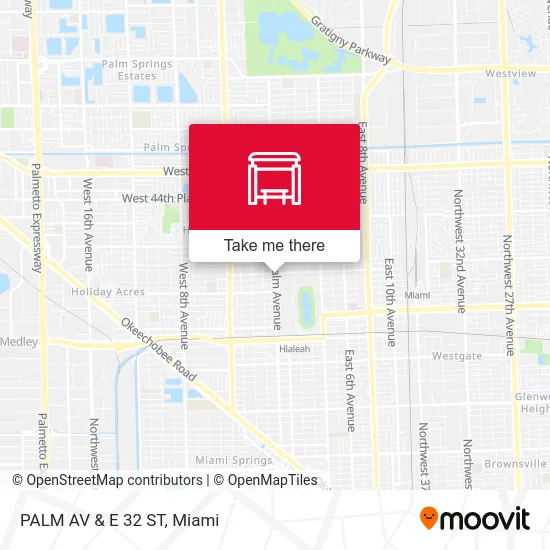Mapa de PALM AV & E 32 ST