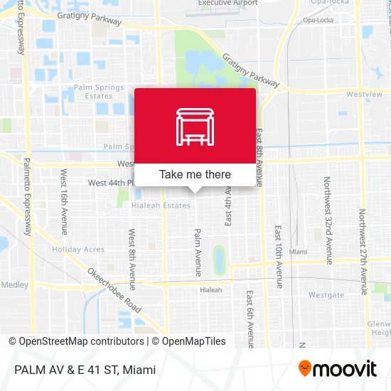 Mapa de Palm Av & E 41 St