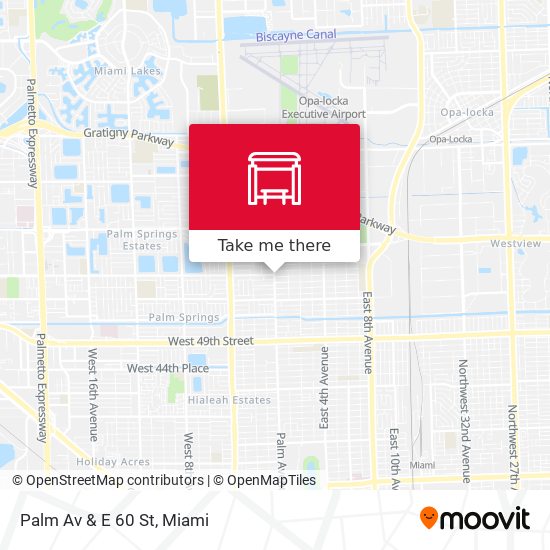 Palm Av & E 60 St map