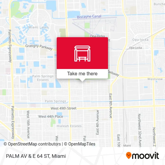 Mapa de PALM AV & E 64 ST