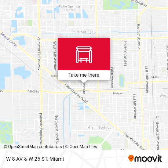 W 8 AV & W 25 ST map