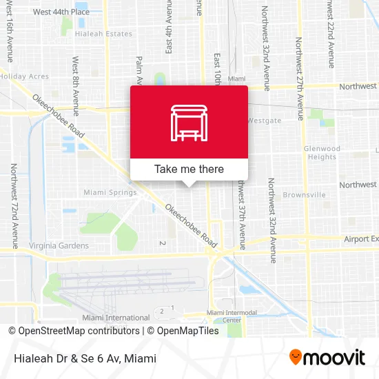 Hialeah Dr & Se 6 Av map