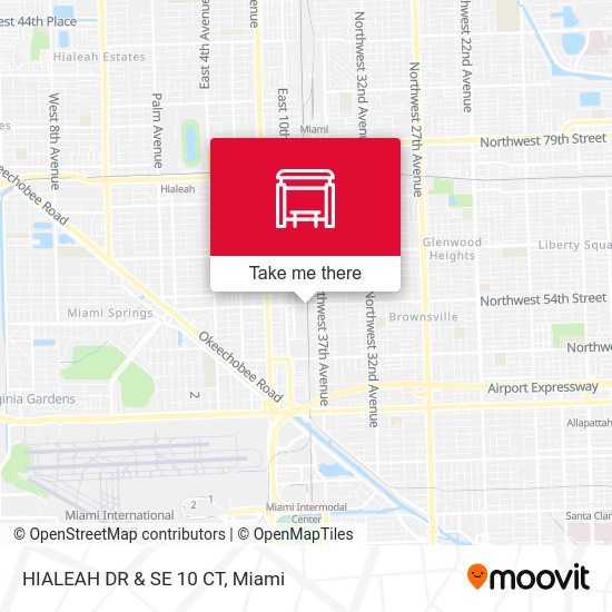 HIALEAH DR & SE 10 CT map