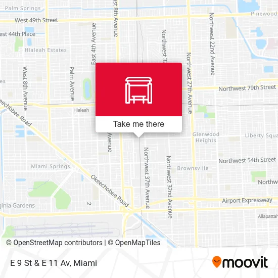 E 9 St & E 11 Av map