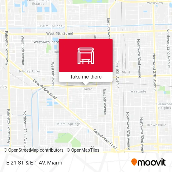 Mapa de E 21 ST & E 1 AV