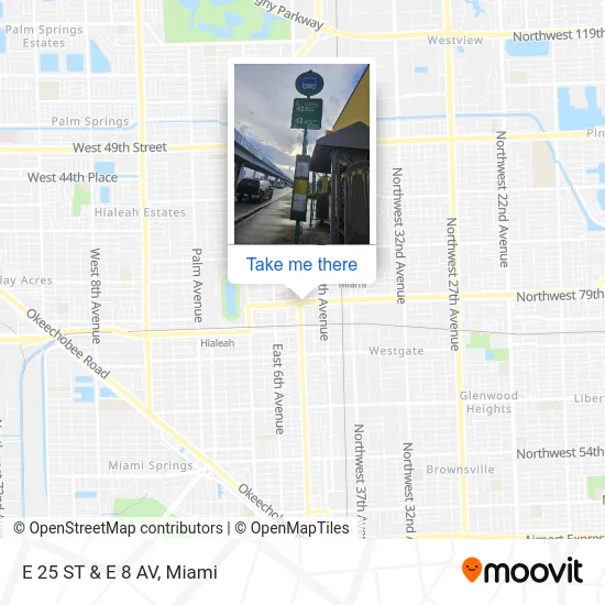 E 25 ST & E 8 AV map