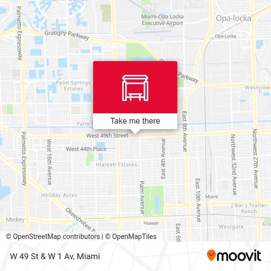 W 49 St & W 1 Av map