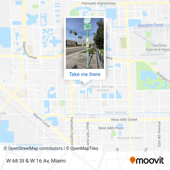 W 68 St & W 16 Av map