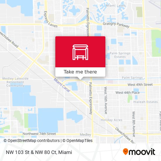 Mapa de NW 103 St & NW 80 Ct