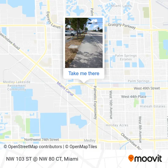 NW 103 ST @ NW 80 CT map