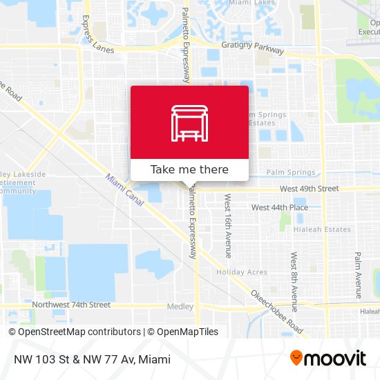 Mapa de NW 103 St & NW 77 Av