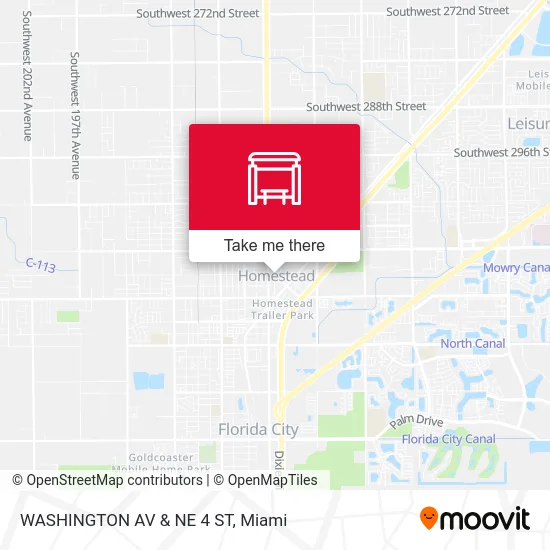 Mapa de WASHINGTON AV & NE 4 ST