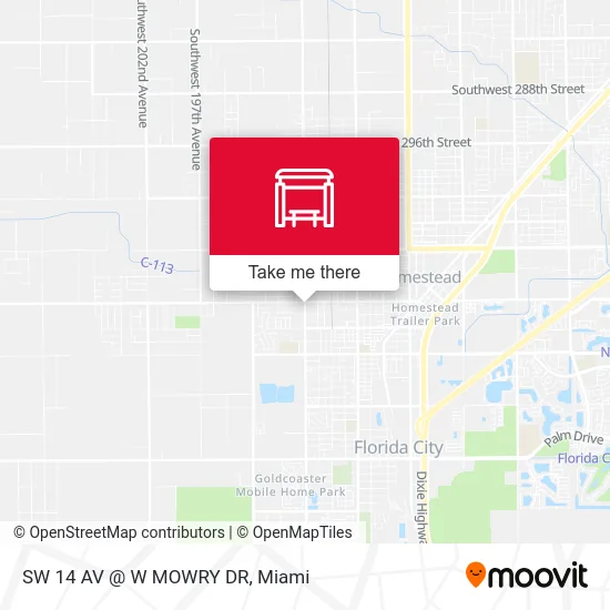 Mapa de SW 14 AV @ W MOWRY DR