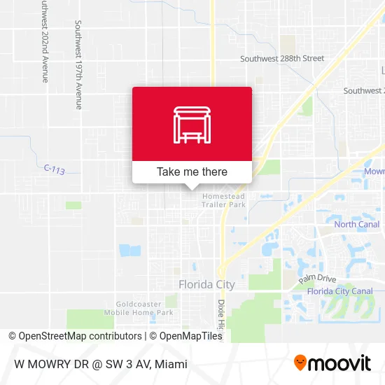 Mapa de W MOWRY DR @ SW 3 AV