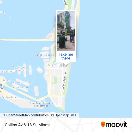 Collins Av & 18 St map