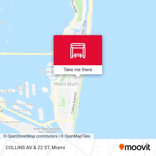Mapa de COLLINS AV & 22 ST