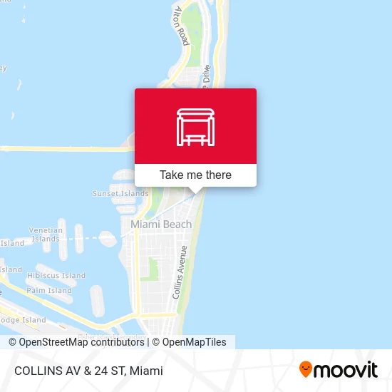 Mapa de COLLINS AV & 24 ST