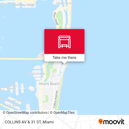 COLLINS AV & 31 ST map