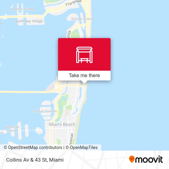 Collins Av & 43 St map
