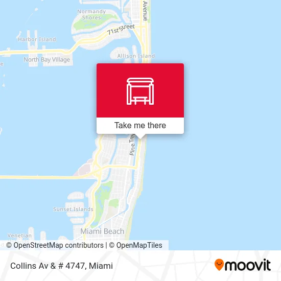 Collins Av & # 4747 map
