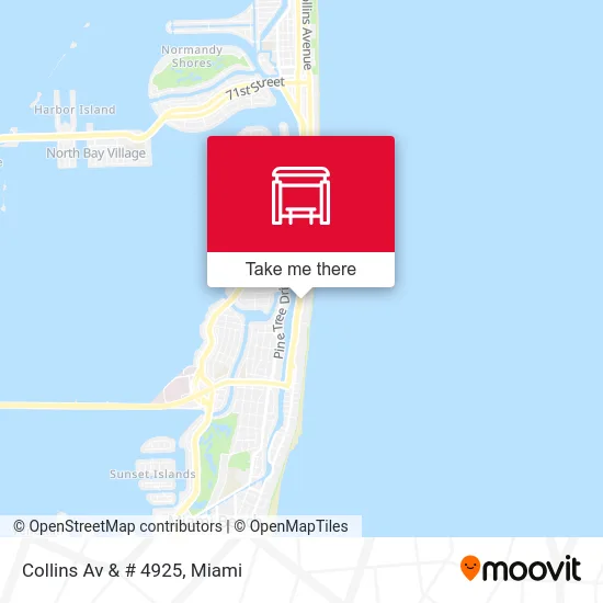 Collins Av & # 4925 map