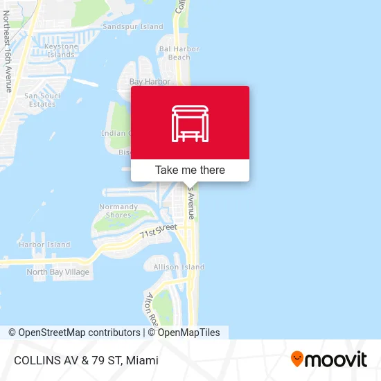 COLLINS AV & 79 ST map