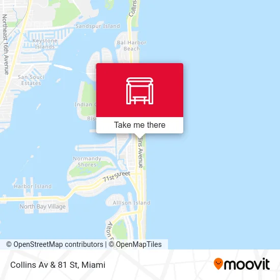 Collins Av & 81 St map