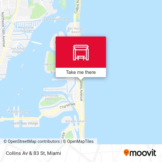 Collins Av & 83 St map