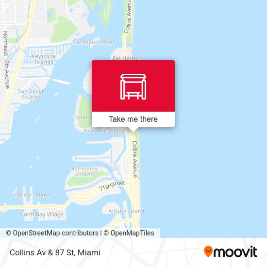 Collins Av & 87 St map