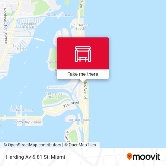 Harding Av & 81 St map