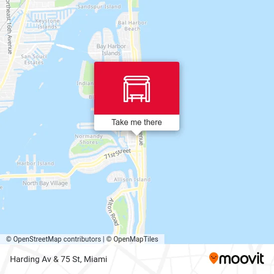 Harding Av & 75 St map