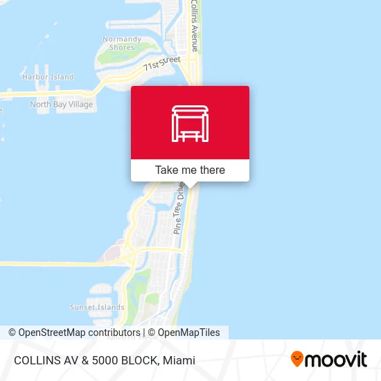 COLLINS AV & 5000 BLOCK map