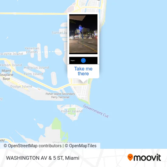 WASHINGTON AV & 5 ST map